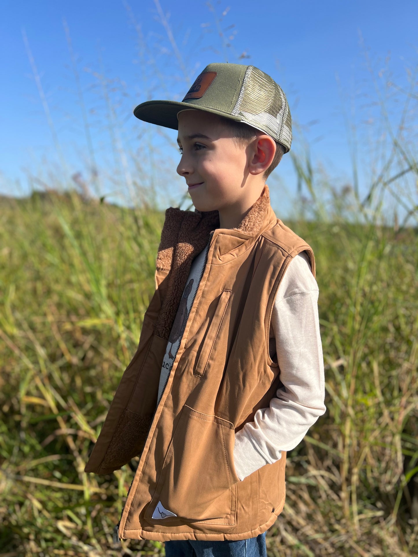 Western Brown Work Sherpa Vest