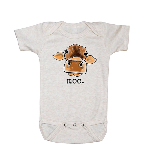 "MOO" Cow Onesie