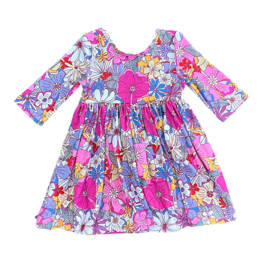 Mauve Floral Twirl Dress