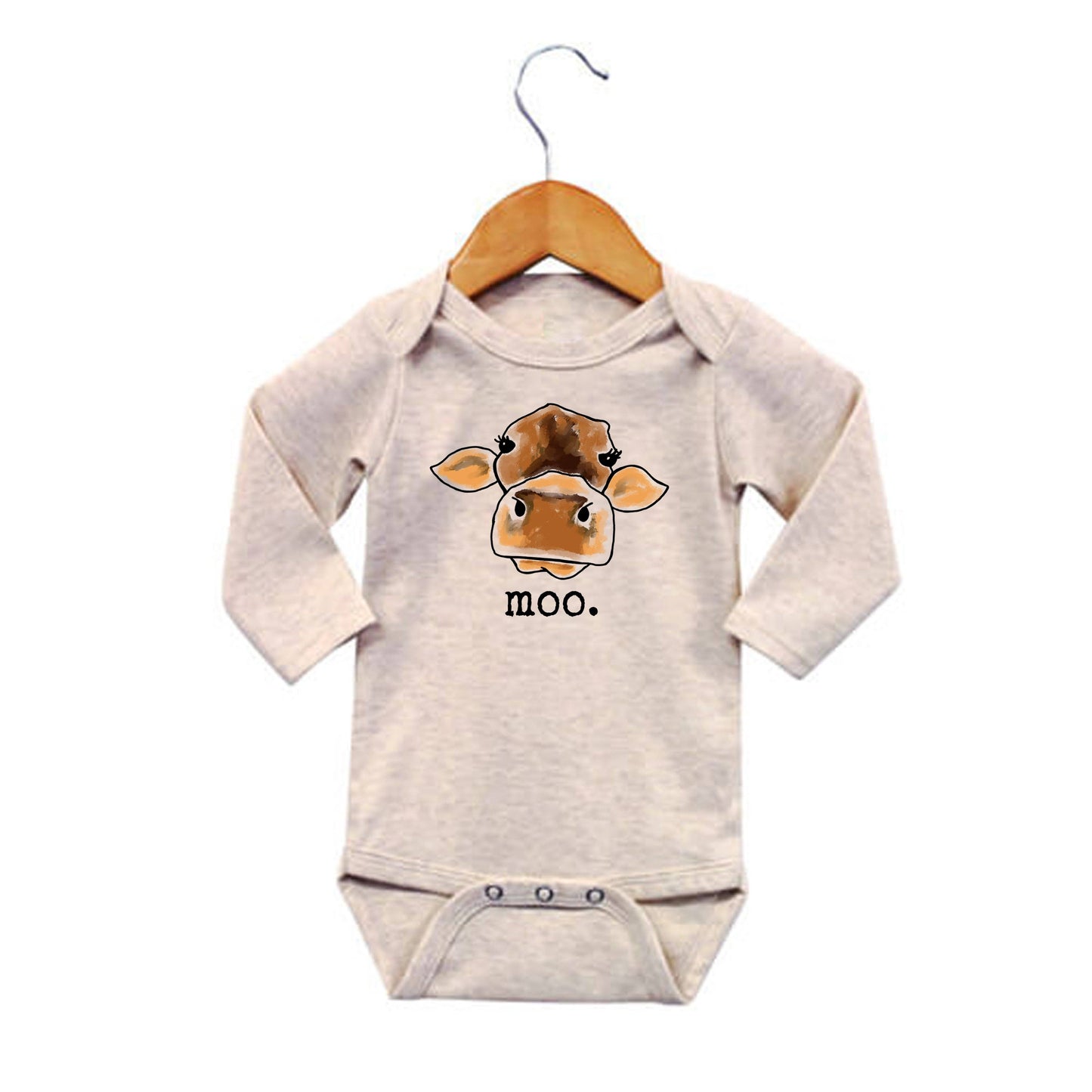 MOO Cow Long Sleeve Onesie