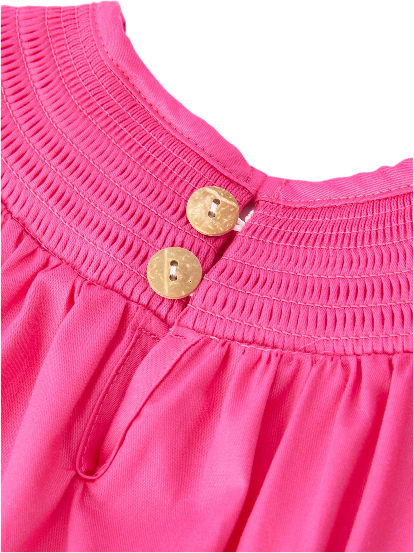 Hot Pink Bow Smocked Dress