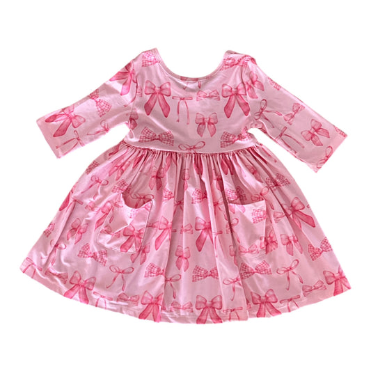 Blushing Bows Twirl Dress