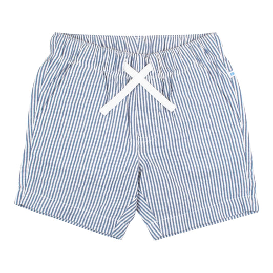 Boys Classic Blue Seersucker Shorts