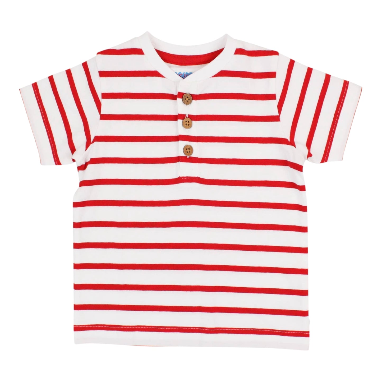 Red & White Stripe Henley
