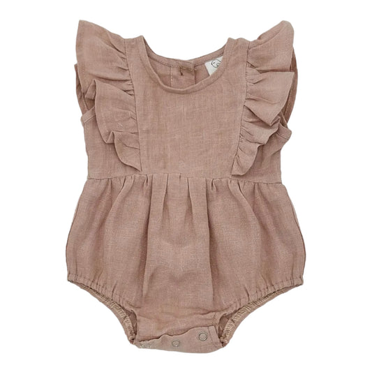 Blush Linen Ruffle Bubble