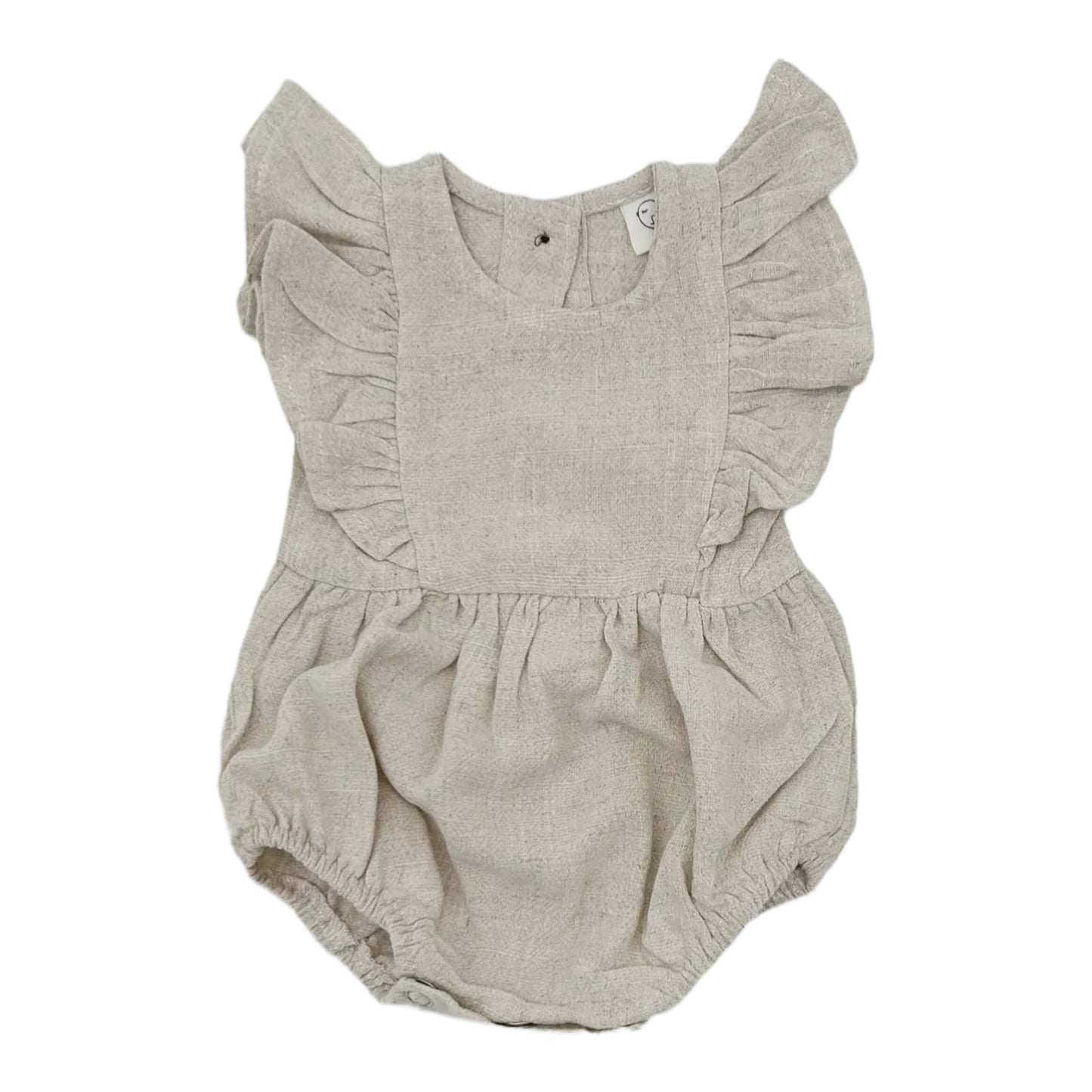 Camel Linen Ruffle Bubble