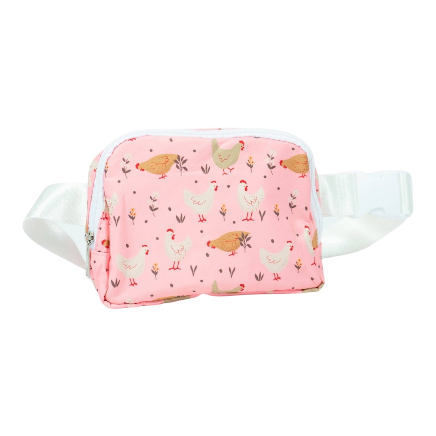 Pink Chickens Belt Bag