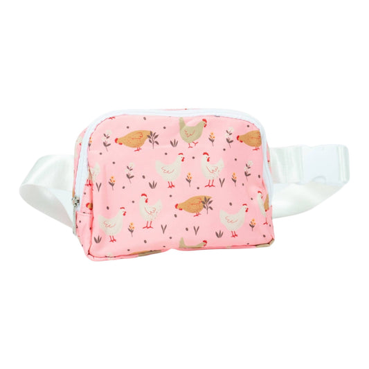 Pink Chickens Belt Bag