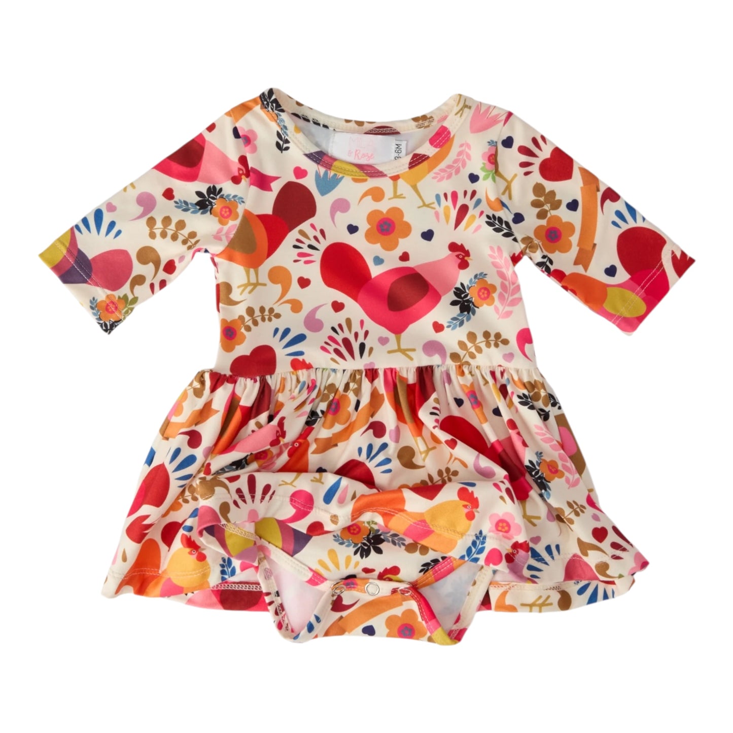 Fall Chickens Twirl Dress