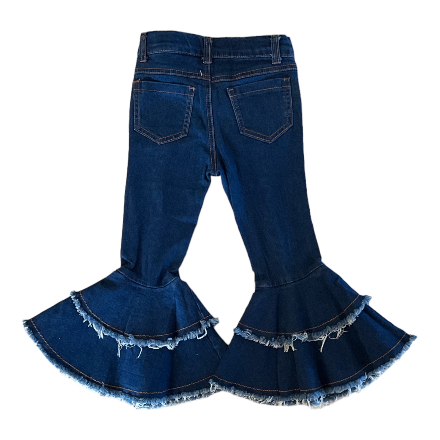 Kids Denim Double Ruffle Jeans