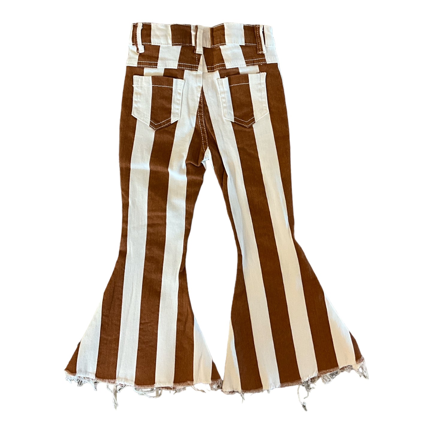 Kids Mustard Stripe Flare Denim Jeans