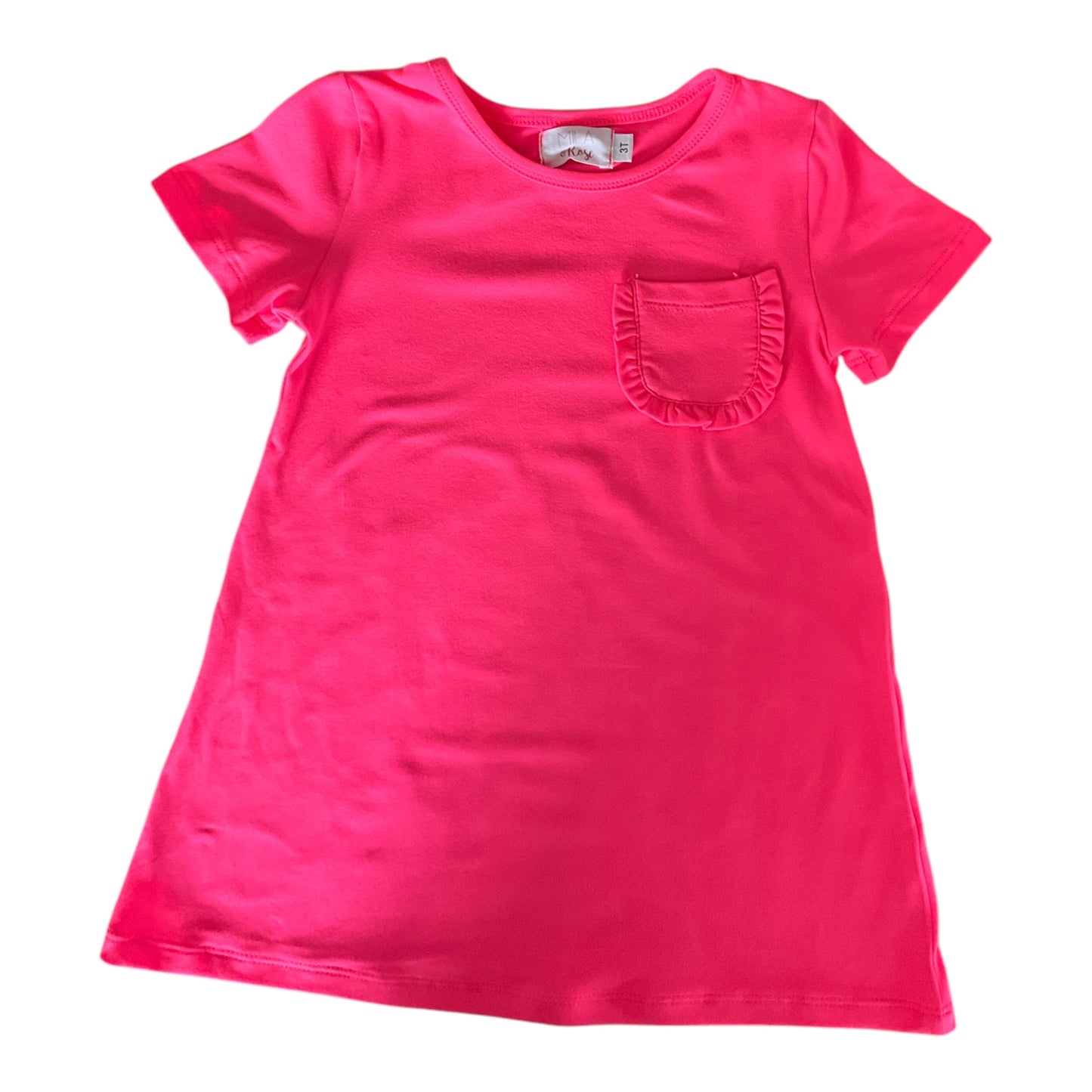 Neon Pink T-Shirt Dress