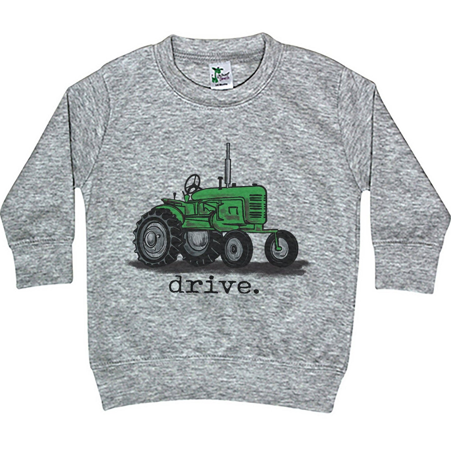 "Drive" Green Tractor Toddler/Youth Long Sleeve Shirt