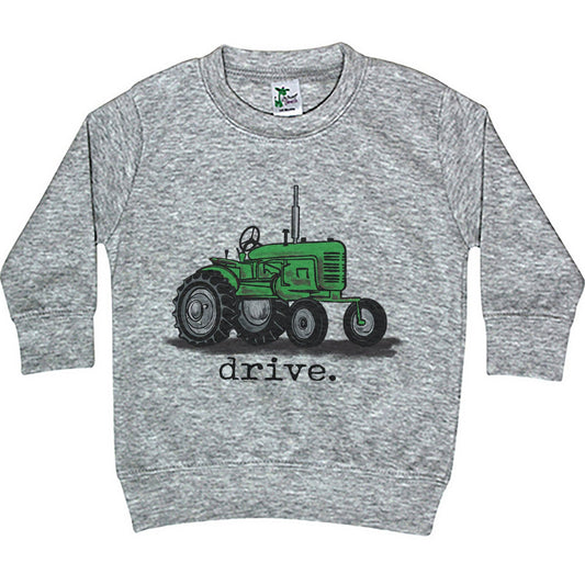 "Drive" Green Tractor Toddler/Youth Long Sleeve Shirt