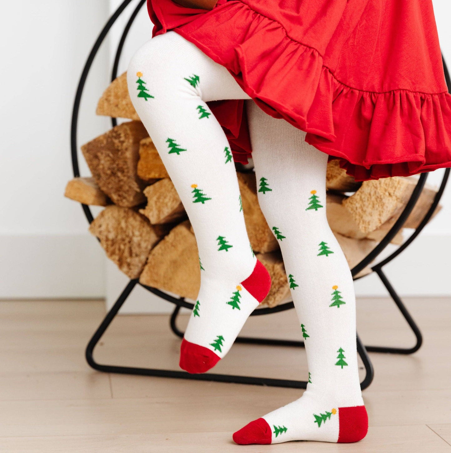 Christmas Tree Knit Tights