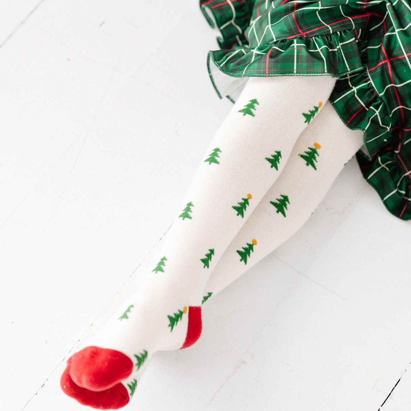 Christmas Tree Knit Tights