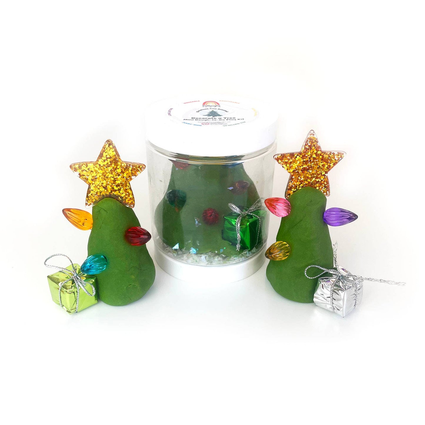 Decorate a Tree Mini Play Dough-to-Go Jar