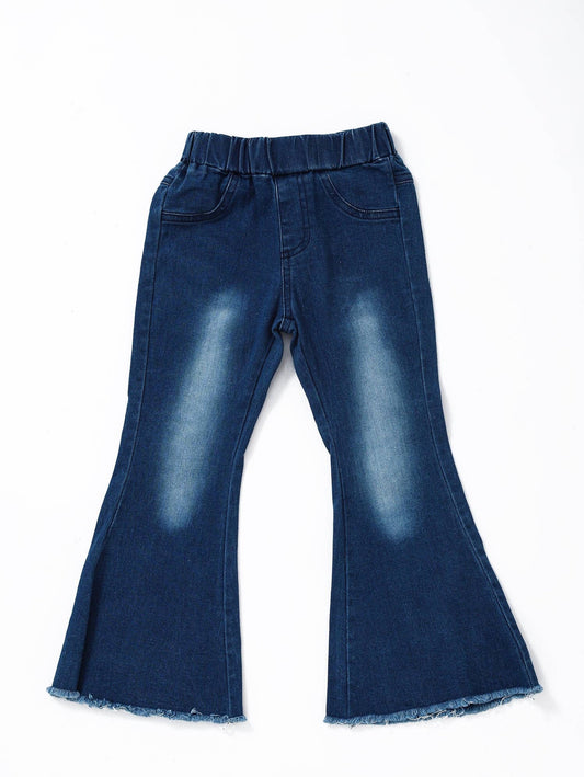 Washed Blue Flare Jeans