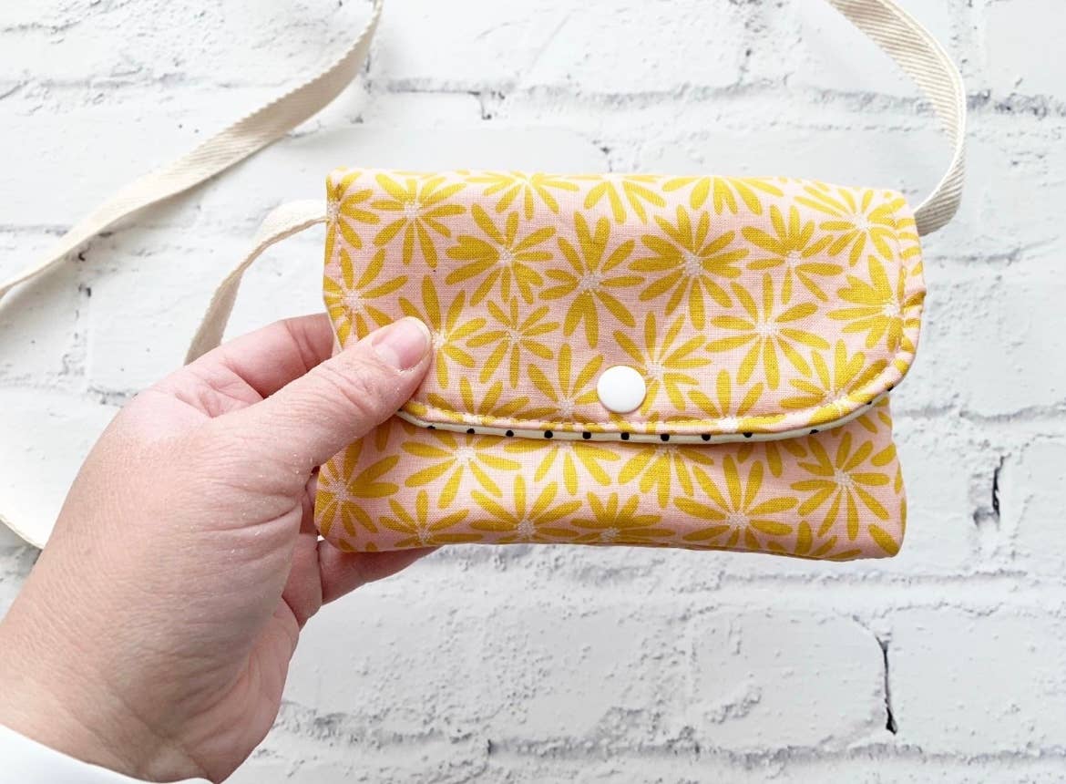 Pink and Yellow Flower Purse