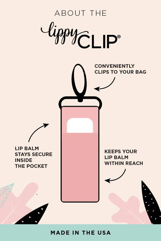 Brown Cow Hide LippyClip® Lip Balm Holder for Chapstick