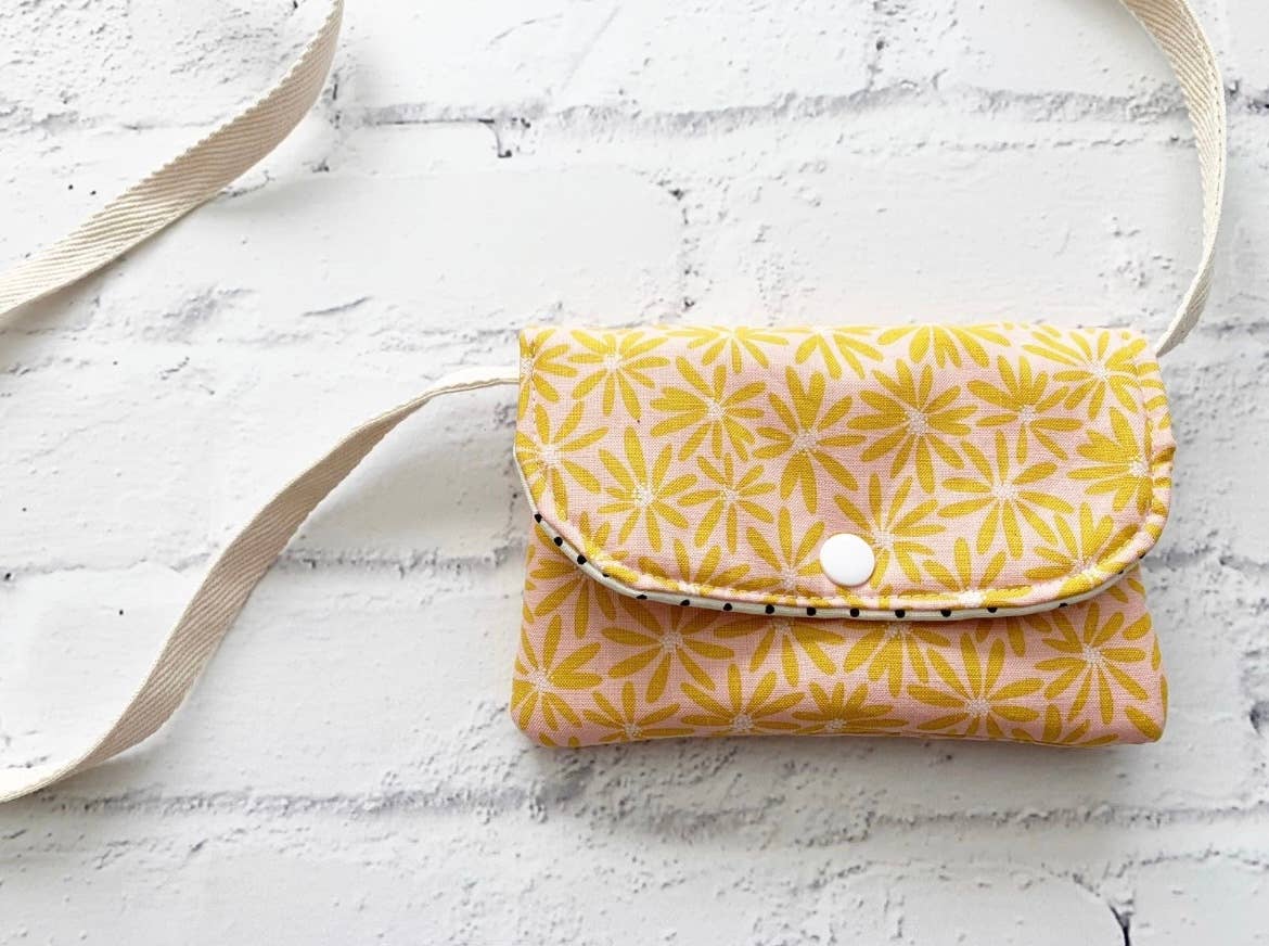 Pink and Yellow Flower Purse