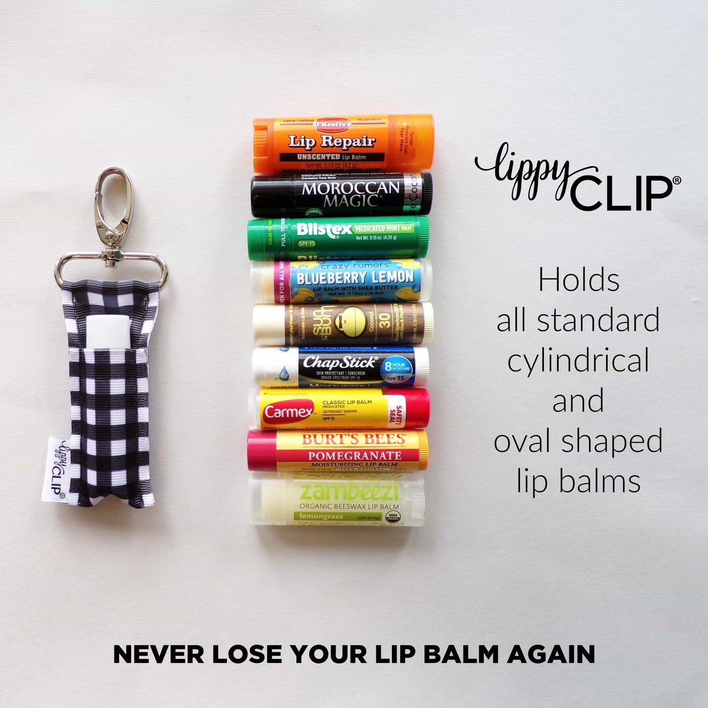 Peach Fall Floral LippyClip® Lip Balm Holder for Chapstick