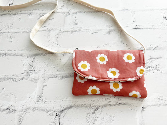 Pink with White Flower Purse