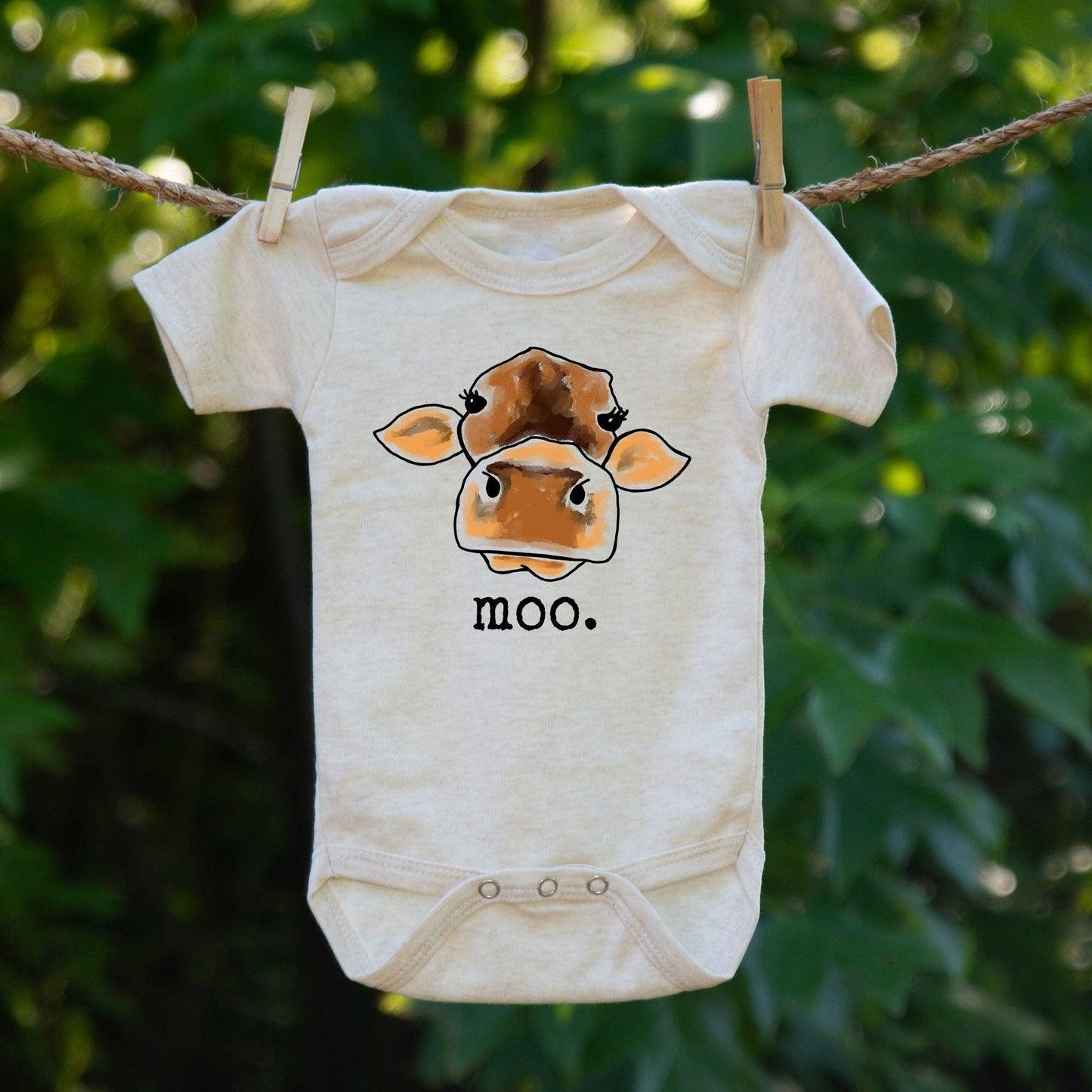 "MOO" Cow Onesie