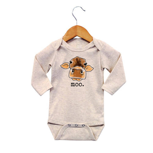 MOO Cow Long Sleeve Onesie
