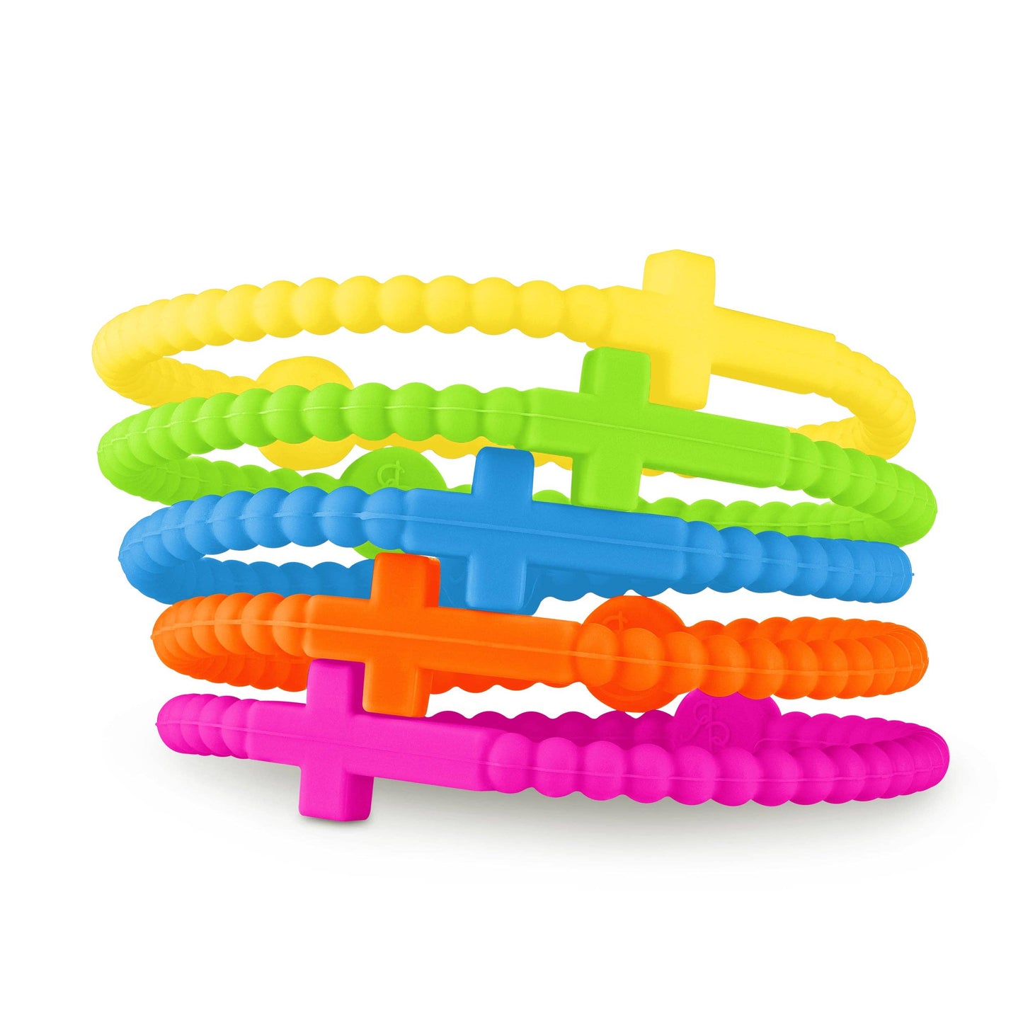 Jesus Bracelets Pack of 5 (silicone cross bracelets)