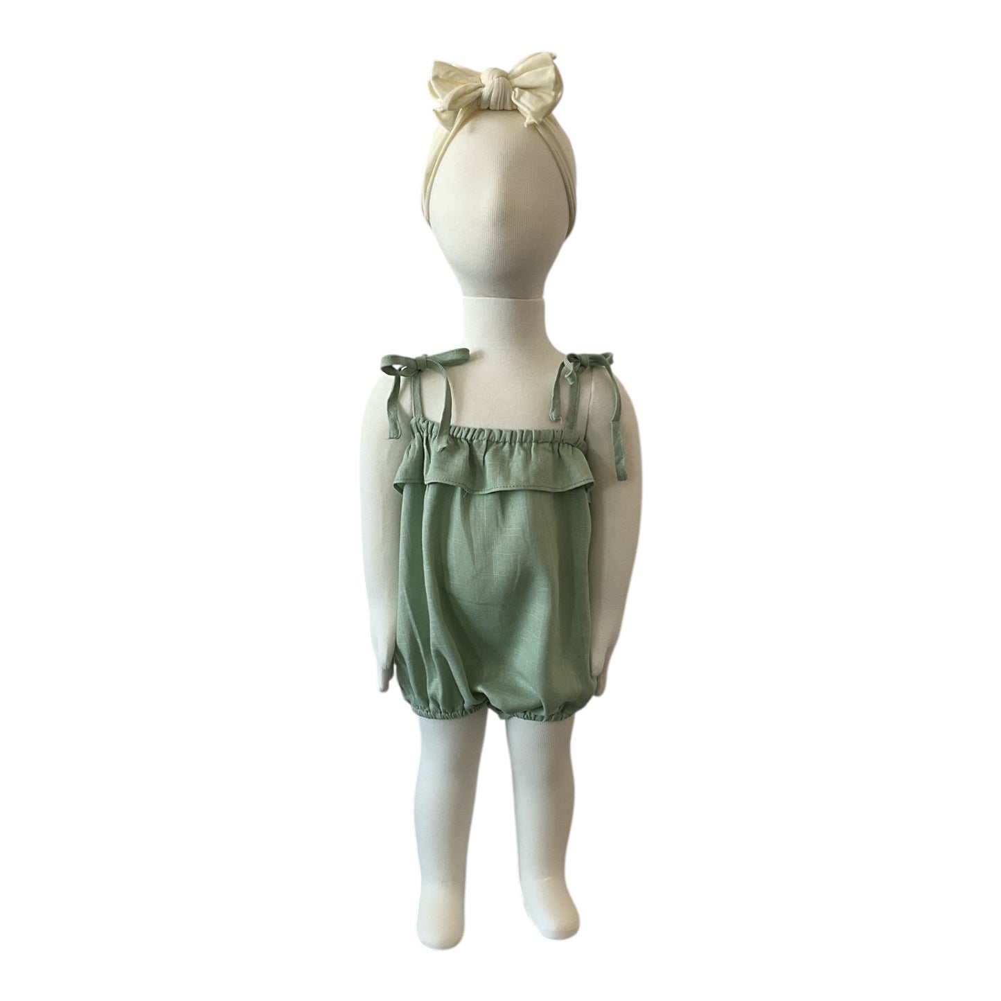 Green Tie Ruffle Bubble