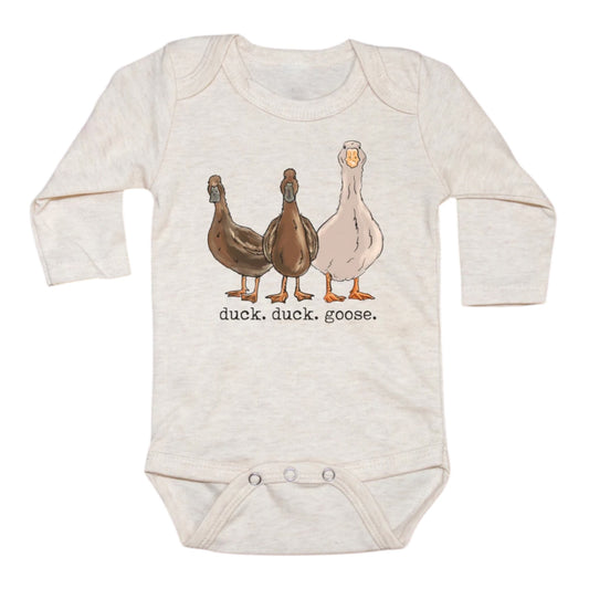 "Duck Duck Goose" Long Sleeve Onesie