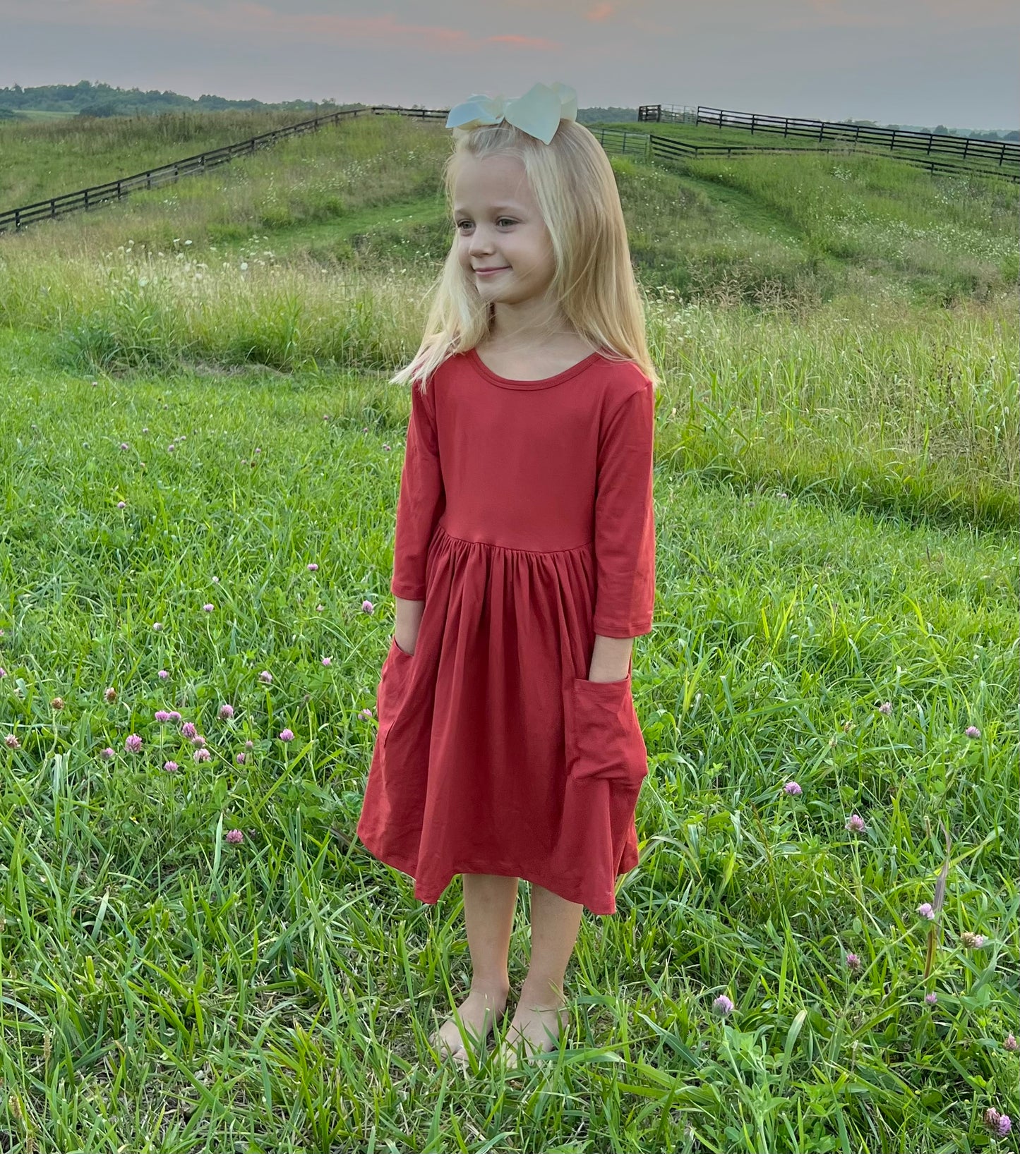 Mila & Rose Pumpkin Spice Pocket Twirl Dress