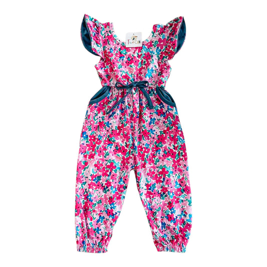Pink Floral Jumpsuit