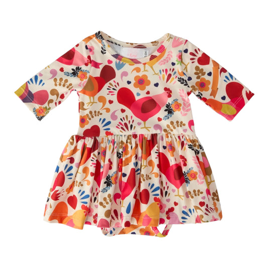 Fall Chickens Twirl Dress