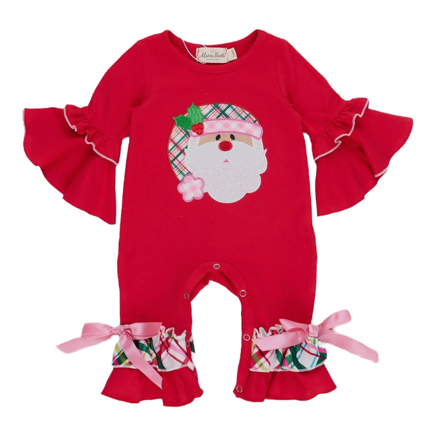 Pink & Red Santa Romper