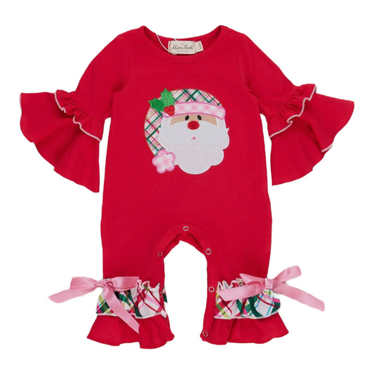 Pink & Red Santa Romper