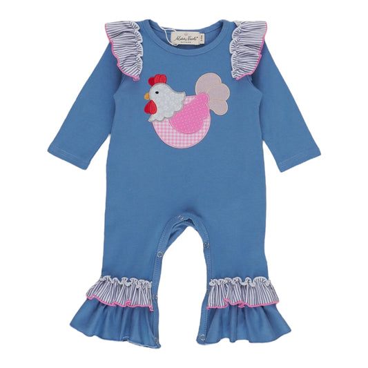 Feathered Friend Ruffle Romper