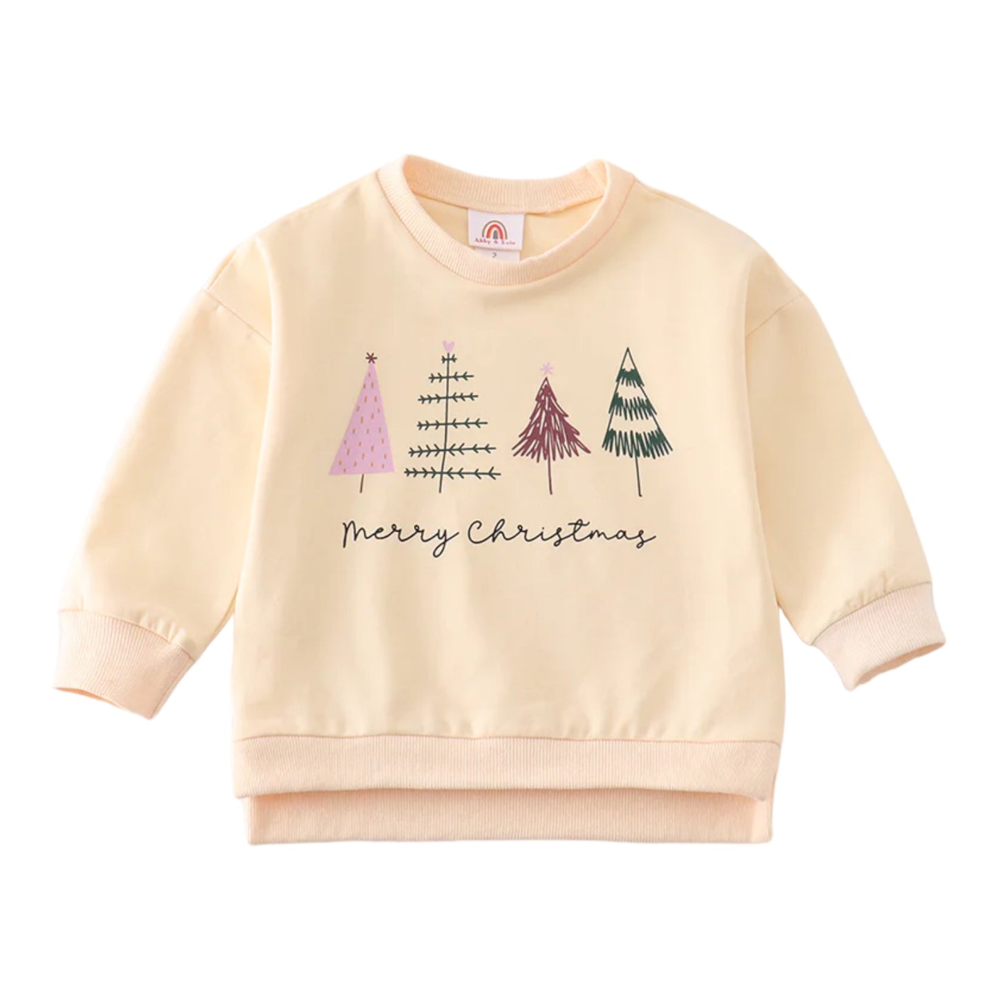 Beige Merry Christmas Sweatshirt