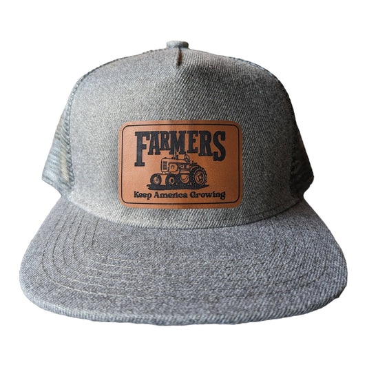 Charcoal Farm Support Country Western Trucker Hat for Kids