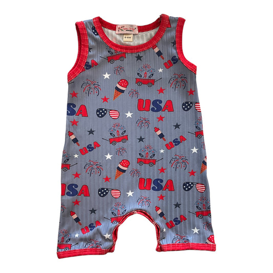 Fireworks and Wagons Romper