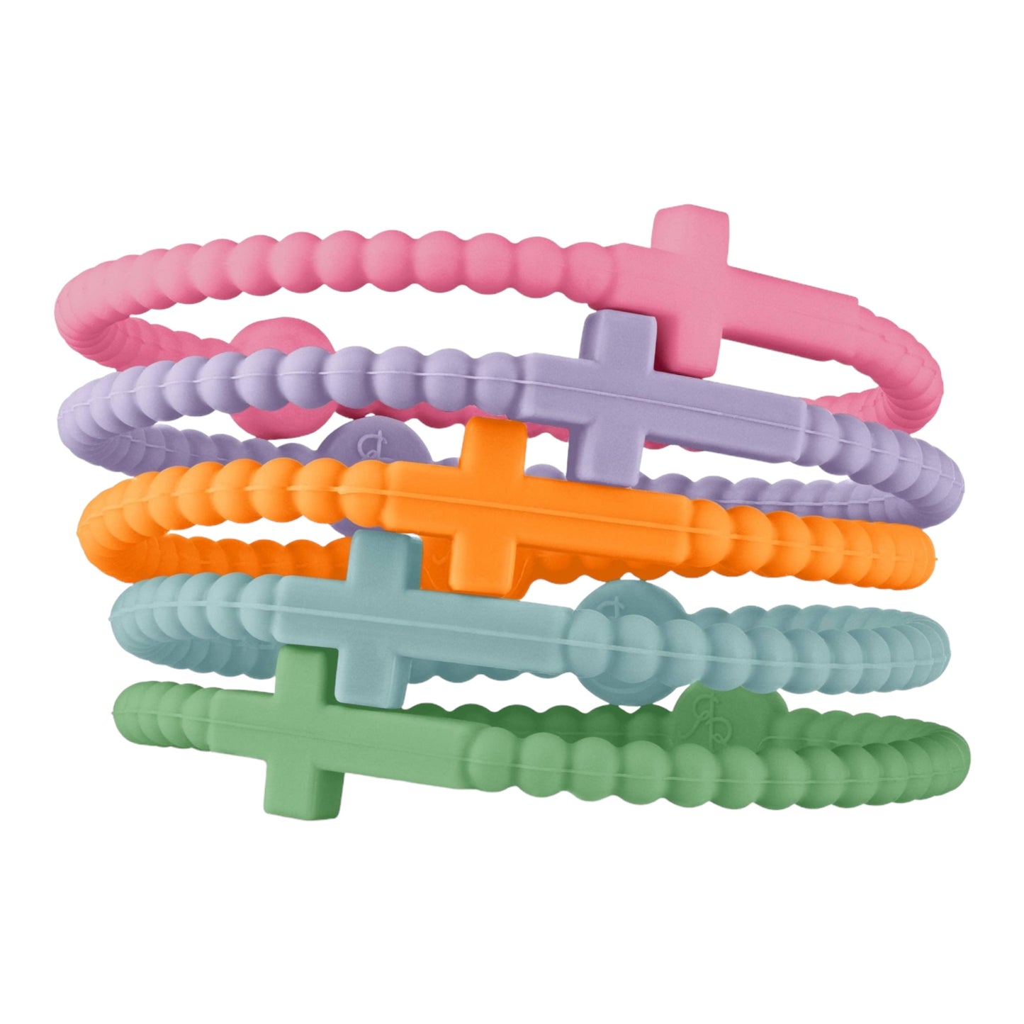 Jesus Bracelets Pack of 5 (silicone cross bracelets)