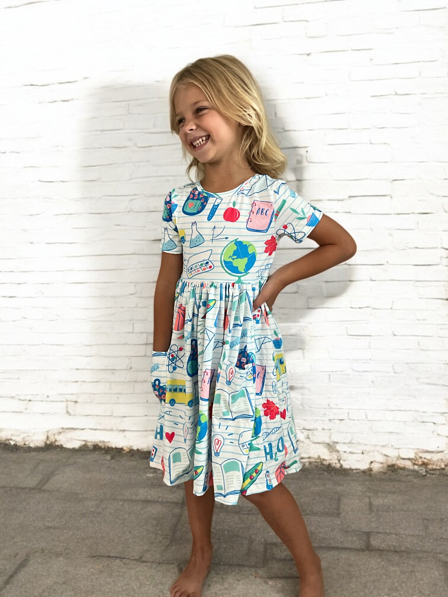 School Rules Pocket Twirl Dress