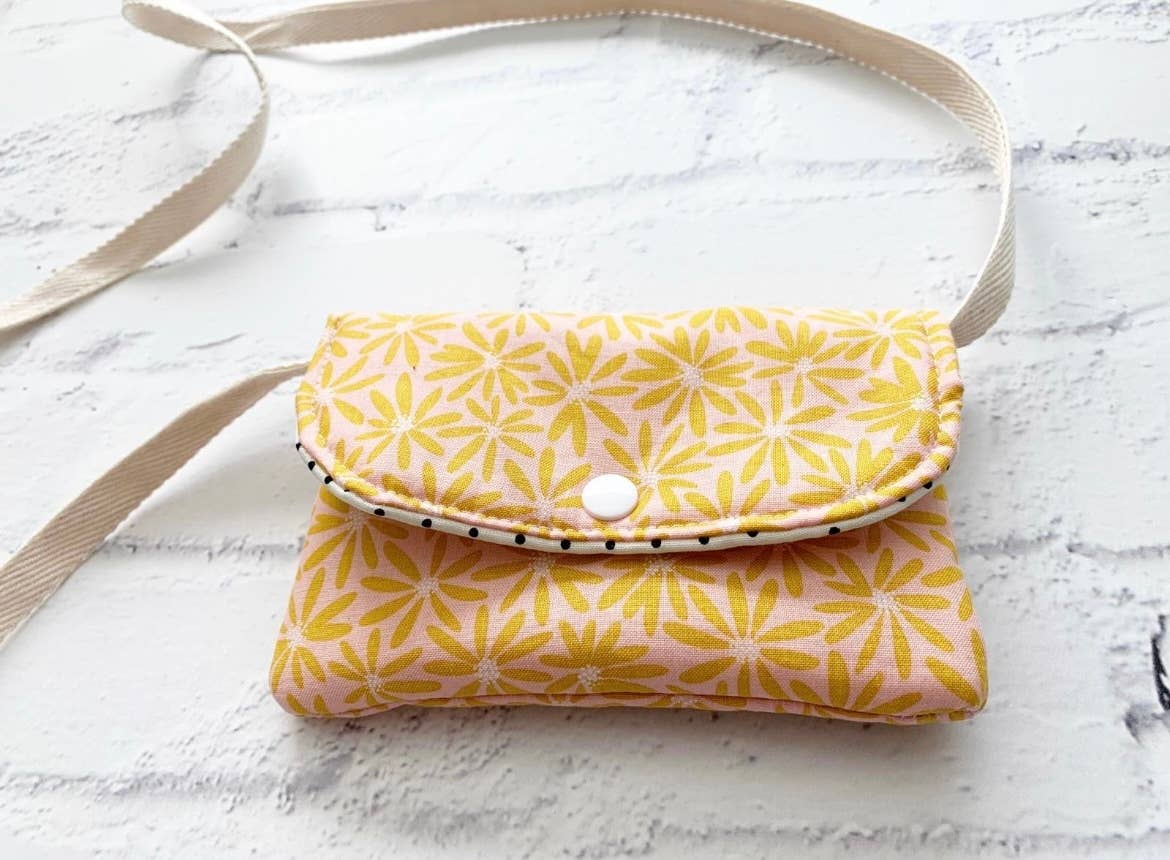 Pink and Yellow Flower Purse