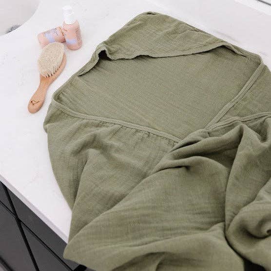 Hooded Towel- Olive