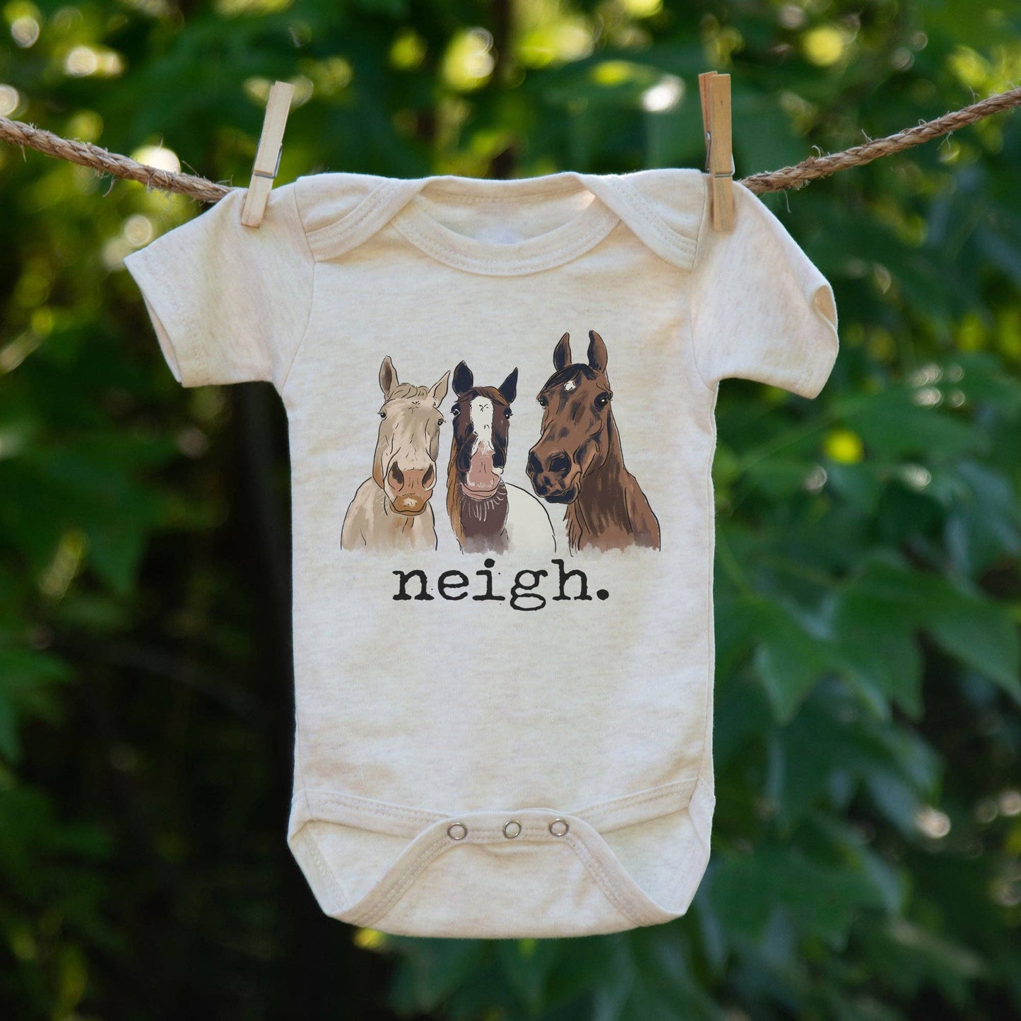 "Neigh" Horse Onesie