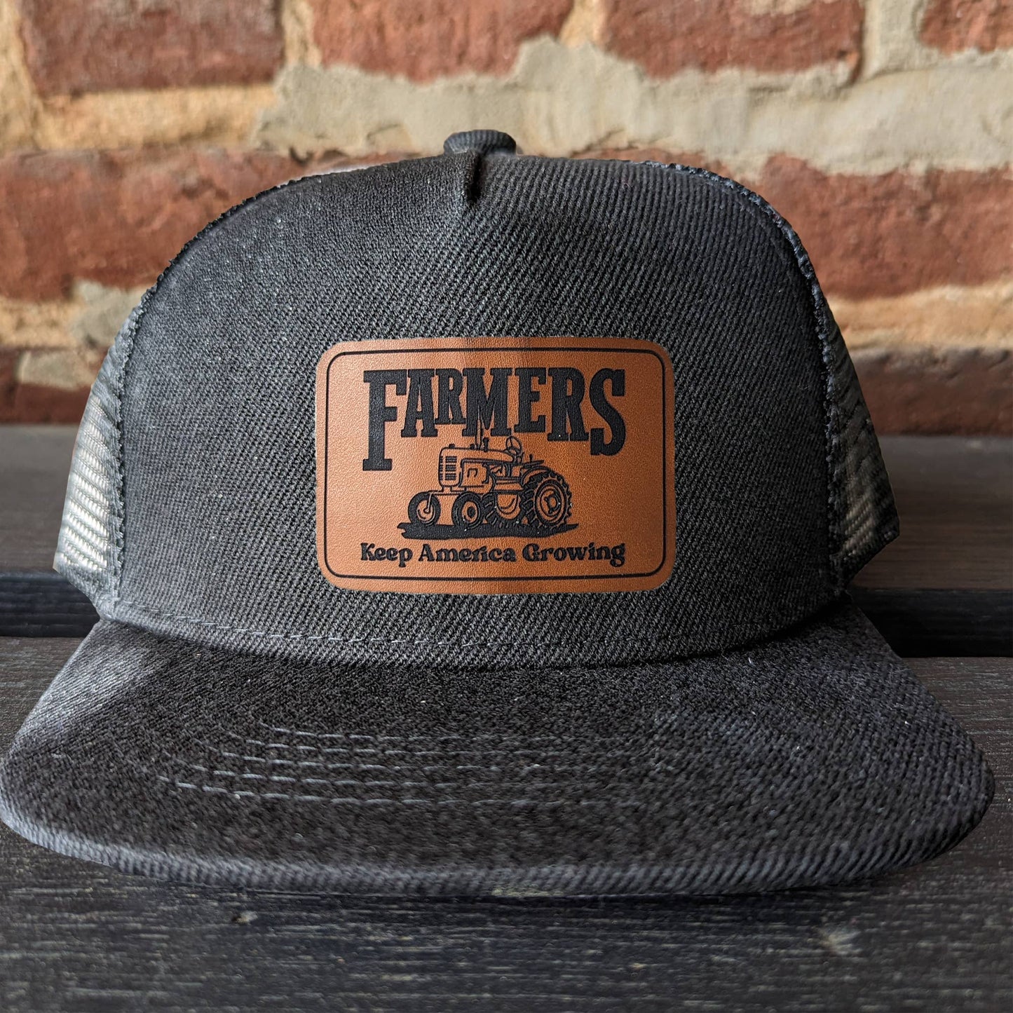 Black Farm Support Trucker Hat for Kids