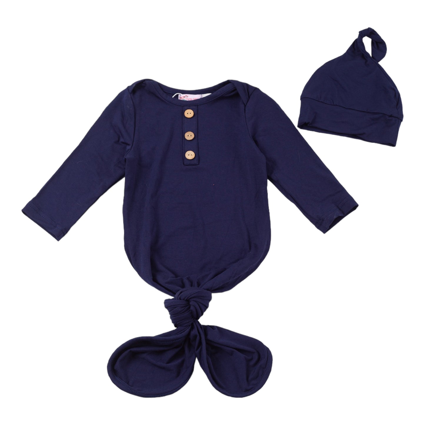 Oxford Blue Bamboo Baby Gown