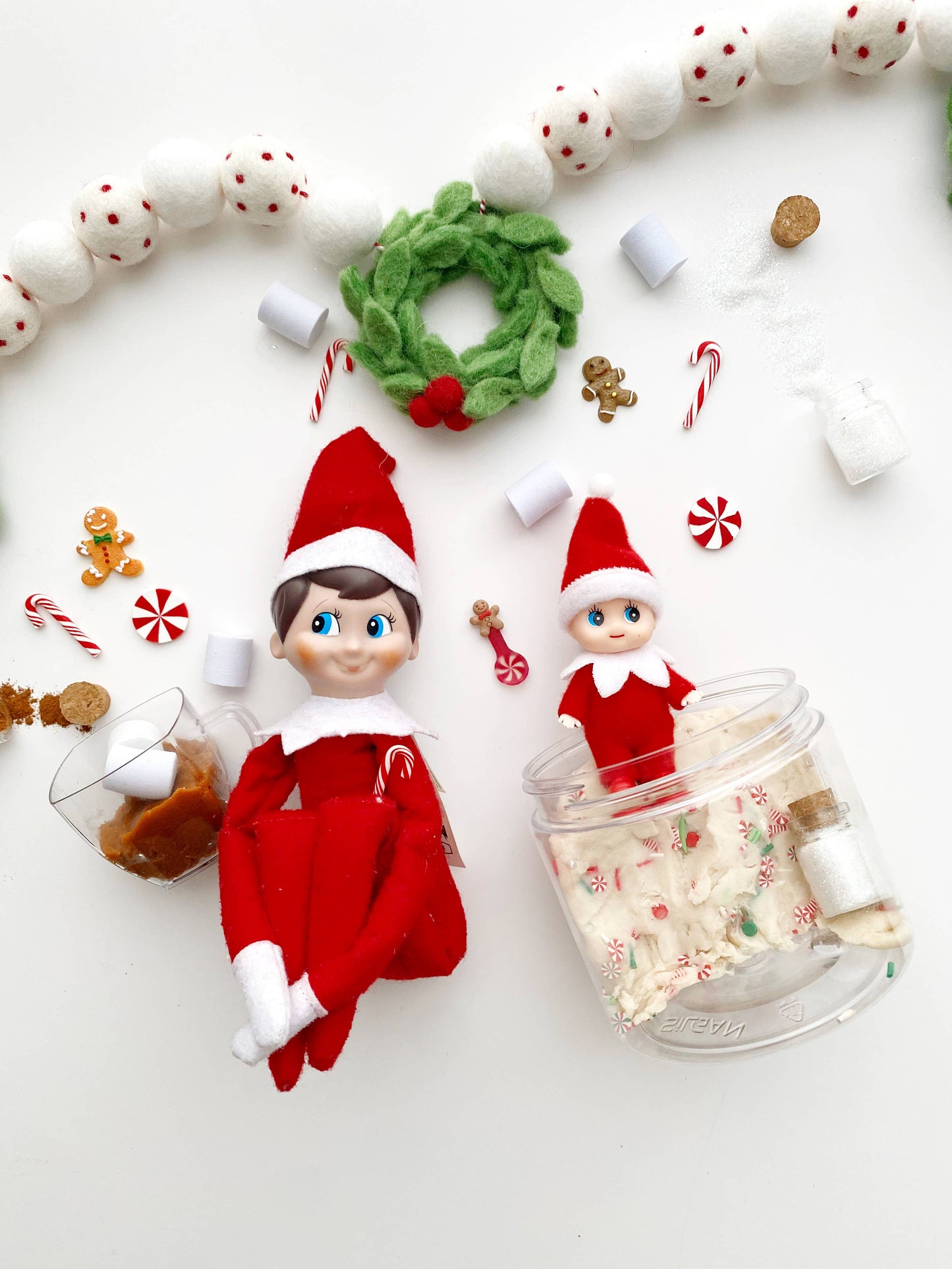 Elf in the Jar Sensory Play Dough Kit