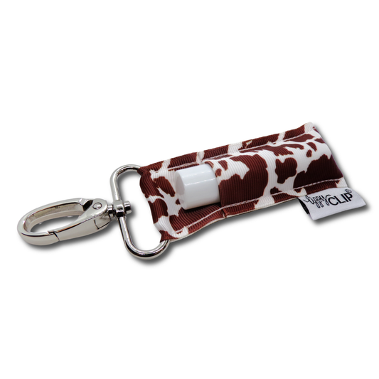 Brown Cow Hide LippyClip® Lip Balm Holder for Chapstick